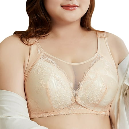 CLZOUD Women S Bras Khaki Ladies  Solid Breastfeeding Bra Front Vest Non Rim Cotton Fashion Underwear V
