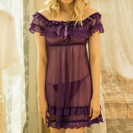 GWAABD Wedding Lingerie for Bride Women S Short Sleeve Lace Satin Vintage Nightdress Pajamas Nightwear Sleepwear