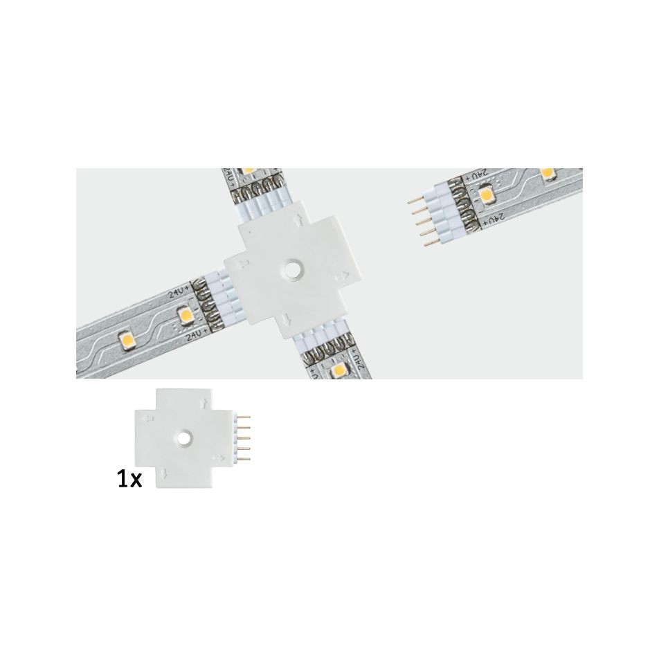 Paulmann 70617 MaxLED X-connector Plastic 4-way 3.2x2.8x0.6 Cm 1 Pc