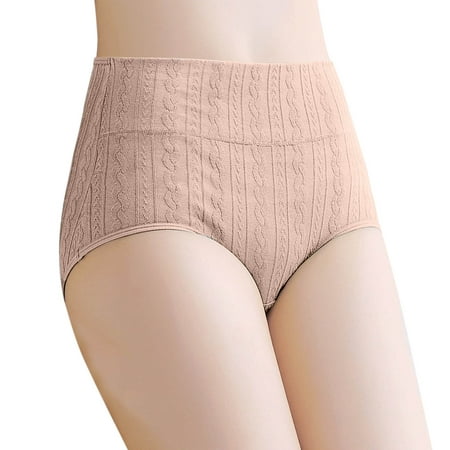 GWAABD High Cut Underwear Women Ladies Underwear Cotton Seamless Triangle High Waist Abdominal Lifting Panties