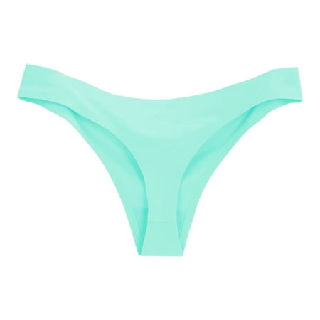 CLZOUD Lingerie for Women Panty Mint Green Ice Silk Women S Thong Traceless Underwear Low Waist Multi Color Breathable Underwear M