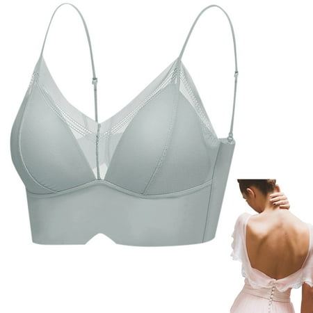 GWAABD Sew in Bra Cups Womens No Steel Ring French Underwear Big Open Back Beautiful Back U Shaped Bra Summer Ultra Thin Bud Bra