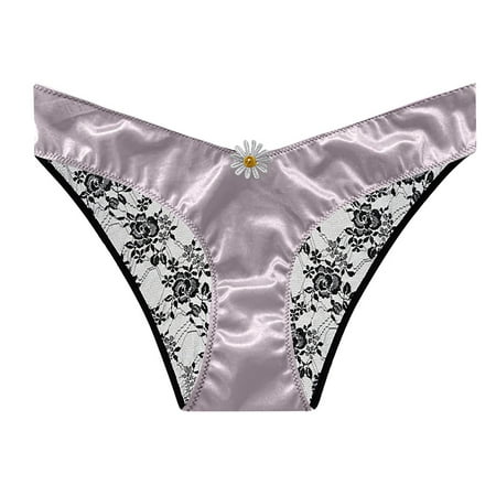 GWAABD Stretchy Underwear for Women Lace Low Waist Seamless Hollow Out Pure Cotton Briefs