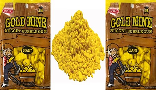 Espeez Gold Mine Bubble Gum Nuggets - 3.5 Oz Bag (4-Pack)