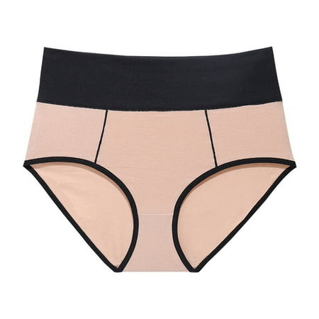 CLZOUD Underwear for Women Khaki Nylon Spandex Women S Underwear Women S High Waisted Cotton Underwear Soft Breathable Panties Stretch Briefs Regular 