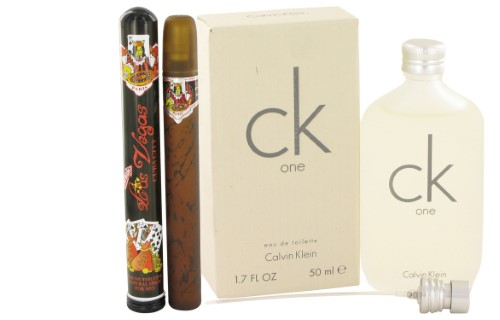 Gift Set Cuba Las Vegas by Fragluxe Edt Spray 1.17 Oz and Ck One Edt Pour/Spray Unisex 1.7 Oz - All