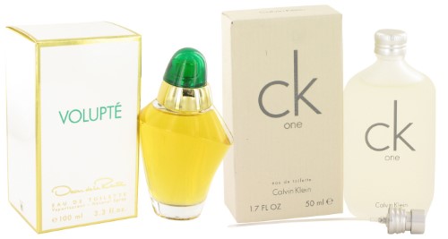 Gift Set Volupte by Oscar De La Renta Edt Spray 3.4 Oz and Ck One Edt Pour/Spray Unisex 1.7 Oz - All