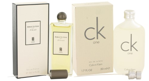 Gift Set a La Nuit by Serge Lutens Eau De Parfum Spray (Unisex) 1.69 Oz and CK ONE EDT Pour/Spray (Unisex) 1.7 Oz