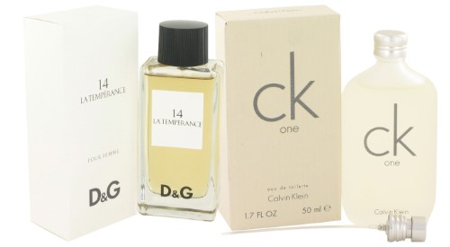 Gift Set La Temperance 14 by Dolce Gabbana Edt Spray 3.3 Oz and Ck One Edt Pour/Spray Unisex 1.7 Oz - All