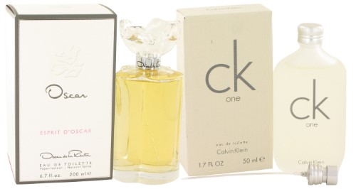 Gift Set Esprit D'Oscar by Oscar De La Renta Edt Spray 6.7 Oz and Ck One Edt Pour/Spray Unisex 1.7 Oz - All