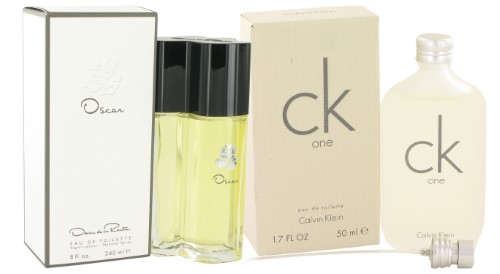 Gift Set OSCAR by Oscar De La Renta EDT Spray 8 Oz and CK ONE EDT Pour/Spray (Unisex) 1.7 Oz