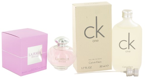 Gift Set La Perla Divina by La Perla EDT Spray 2.6 Oz and CK ONE EDT Pour/Spray (Unisex) 1.7 Oz