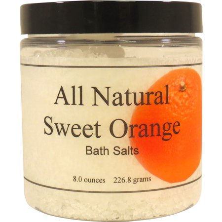 All Natural Sweet Orange Bath Salts by Eclectic Lady  16 Ounces