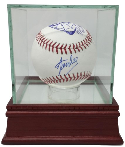 Stan Lee Signed Baseball W/ Sketch of Spider-Man W/ UV Glass Display Case JSA