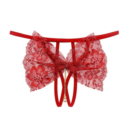 CLZOUD Underpants for WomenCute Womens Underwear Lace Women Pearl G String Thong Underwear