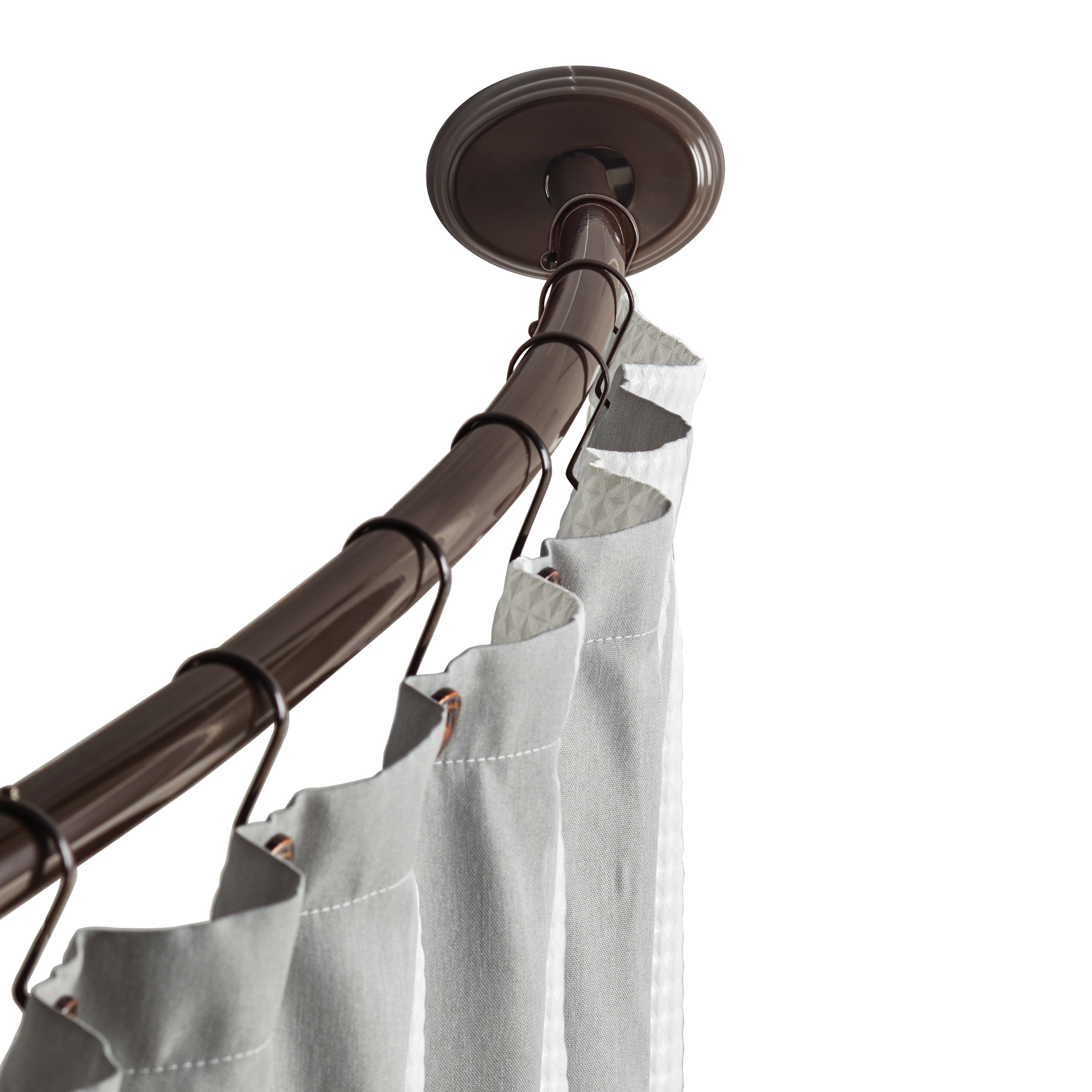 Smart Adjustable 72 inch Curved Shower Rod,  @ Walmart