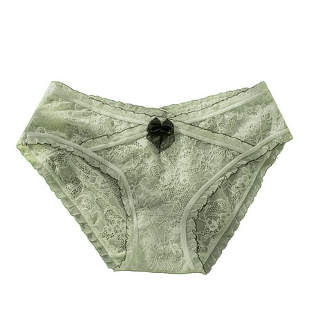GWAABD Underwear for Dresses Women Seamless Women Lace Low V Ladies Panties Lace Lace Briefs Panties Underwear