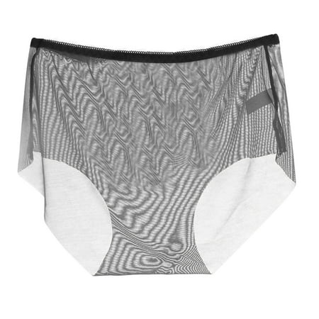 CLZOUD Cheeky Underwear Black Grenadine Women S Full Transparent Crotch Low Waist Underwear Seamless Mesh Large Underwear Xl