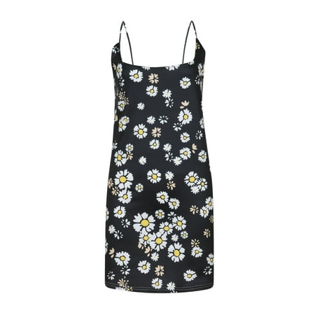 GWAABD Dresses Women Dress Slim Fashion Camisole Sleeveless Bra Women S Casual Printing Women S Dress