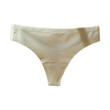 GWAABD Wicking Underwear Women Thong Ice Silk Quick Dry Seamless Yoga Thong