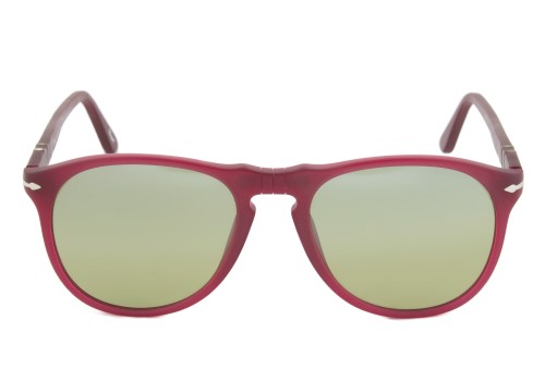 Persol Po9649S 9021/83 Polarized Sunglasses with Granato Antique Frame and Green Faded Photopolarized Lens