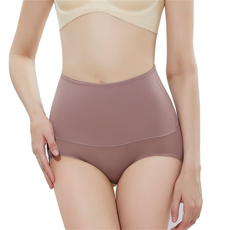 CLZOUD Plus Size Panties for Women Nylon Spandex Women S High Waist Belly Lifting Breathable High Elastic Trunks Xxl