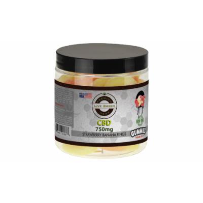 CBD Gummies by Live Green Hemp: Strawberry Rings-750mg
