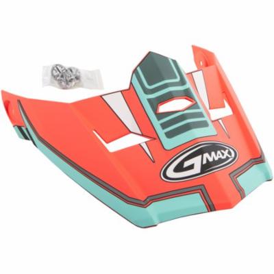 G-Max G046855 Visor for MX46 Uncle Helmet - XS-Sm - Matte Orange/Teal