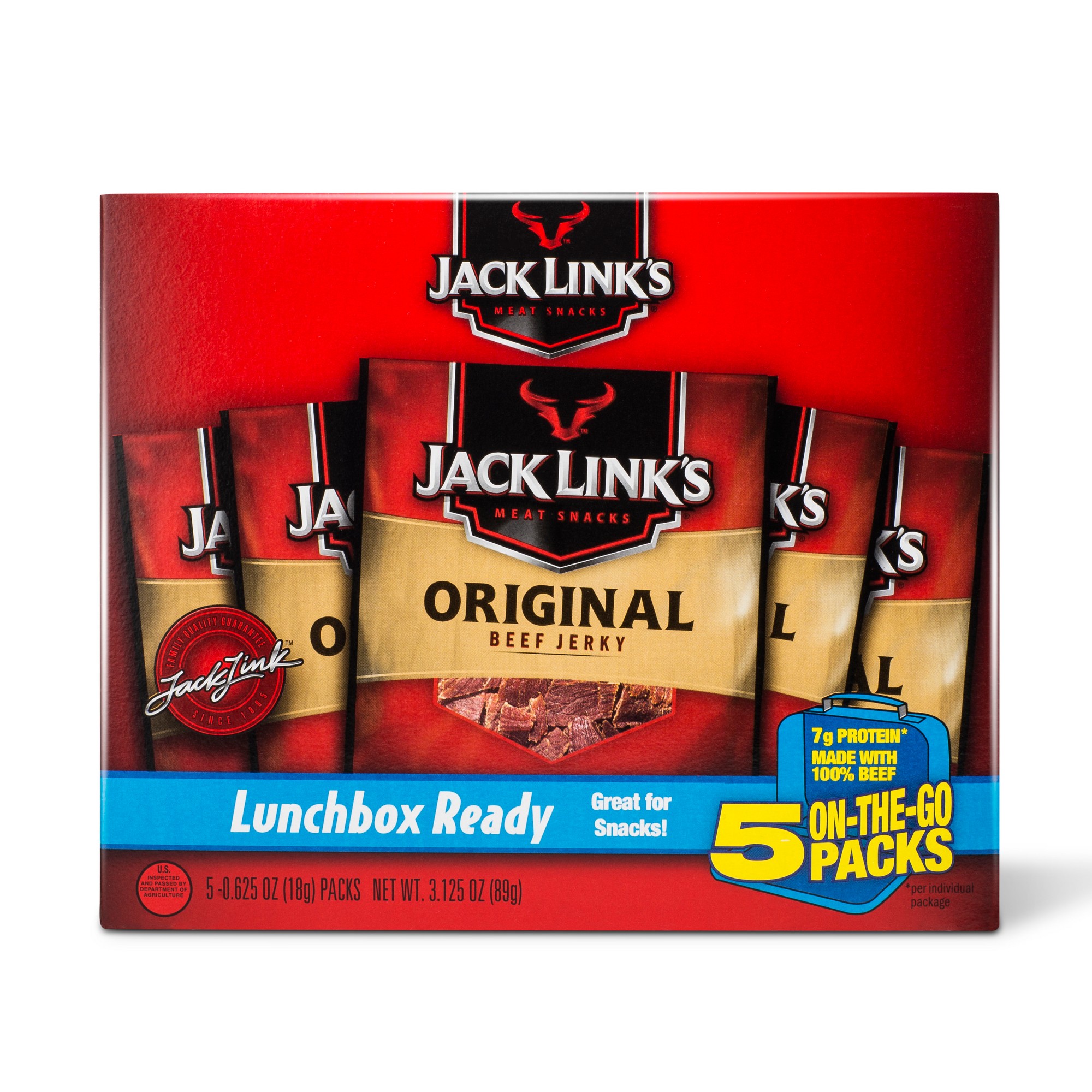 Jack Link's Protein on-the-Go Original Beef Jerky - 3.125oz thumbnail