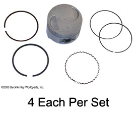 Beck Arnley Engine Piston Set with Rings L4-1.3L | 1990-1995 Suzuki Samurai, 012-5325