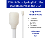 Bag of 500: 71-4542: 6â€� Overall Length Swab with Wide Rectangular Foam Mitt and Polypropylene Handle