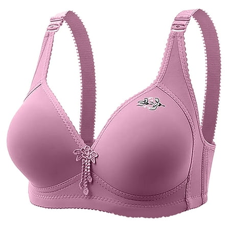 Deagia Clearance Full Coverage Comfort Wirefree Bra Daily Thin Without Steel Ring Large Size and Comfortable Shoulder Strap Underwire Bra 2XL #4742