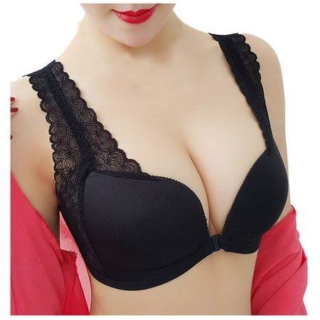 Bigersell Wireless Everyday Bra Women Fashion Bra Comfortable Breathable Underwear Regular Size Female Spaghetti Strap Bra  Style 2564  Black 34B