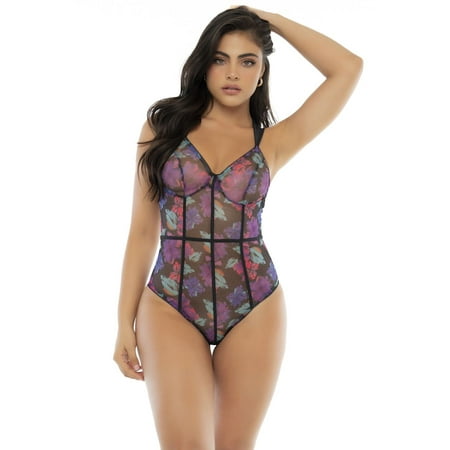 Mapale 8775 Cassidy Multi Floral Bodysuit