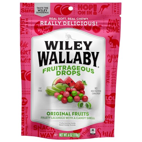Wiley Wallaby Original Fruits Licorice 6 Oz