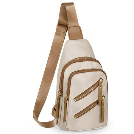 SUOSDEY Women Men Waterproof Nylon Small Sling Bag Crossbody Chest Bag