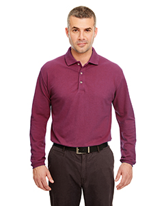 UltraClub Adult Long-Sleeve Classic Piqué Polo 8532