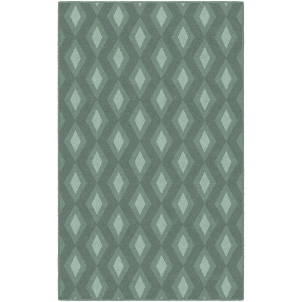 Brumlow Mills Diamonds Simple Trellis Printed Rug, Med Green, 3X5 Ft