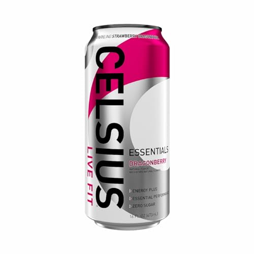 CELSIUS ESSENTIALS  Sparkling Dragonberry  Performance Energy Drink 16 Fl Oz Single Can