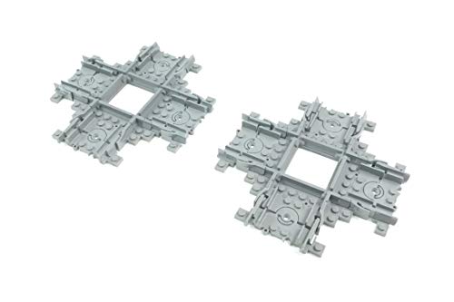 Trixbrix Short Crossings 90deg -2pcs Compatible with Lego City Train Sets 60197 60198 10277 60205 60238 thumbnail