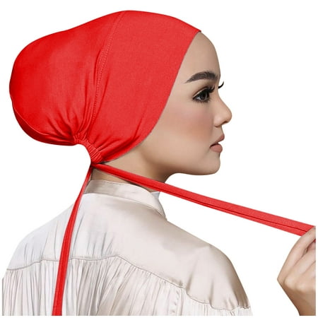 GWAABD Headband for Women Fashion Women Casual Solid Color Multicolor Elastic Bandage Lace up Bottom Hijab