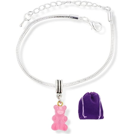Emerald Park Jewelry Gummy Bear Snake Chain Charm Bracelet