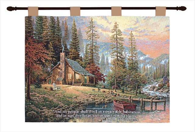 WW-7668-10725 Peaceful Retreat with Verse, Green