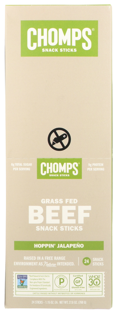 Chomps Snack Sticks Jalapeno Beef Meat Stick - 1.15oz