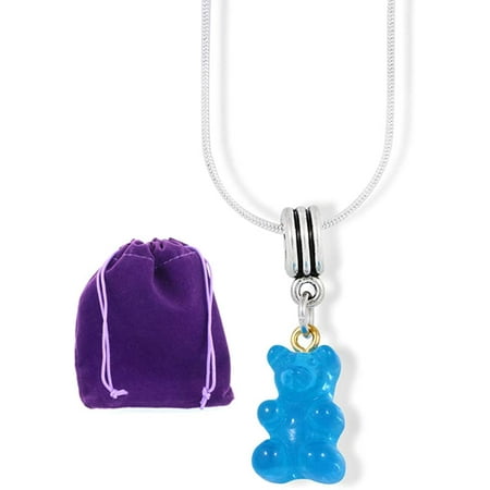 Emerald Park Jewelry Gummy Bear Charm Snake Chain Necklace