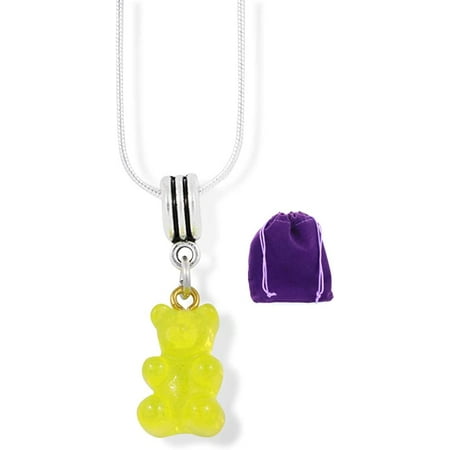 Emerald Park Jewelry Gummy Bear Charm Snake Chain Necklace