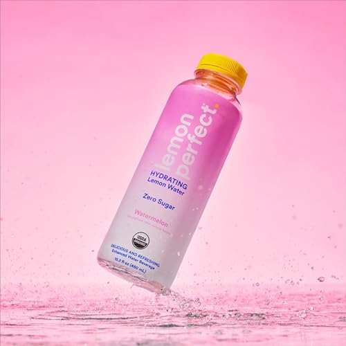 Lemon Perfect Watermelon Organic Hydrating Flavored Lemon Water Zero Sugar 15.2 Fl Oz Bottle (Pack of 12) thumbnail
